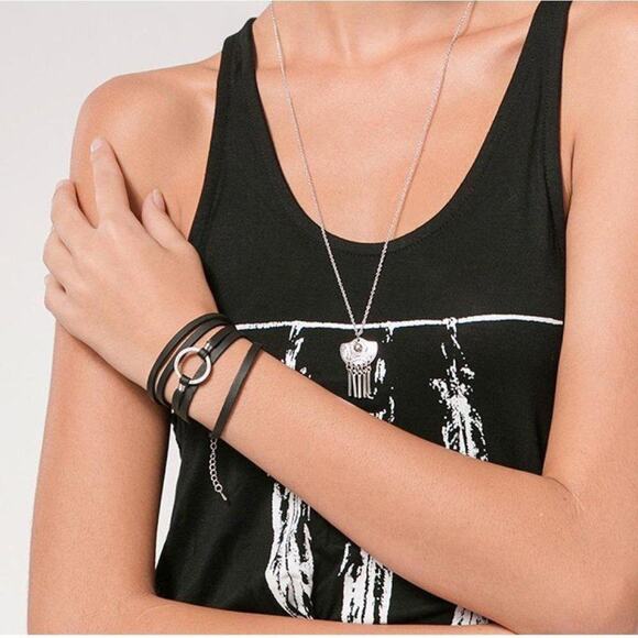 Freya Branwyn Cirque Soft Leather Wrap Bracelet - Picture 4 of 5